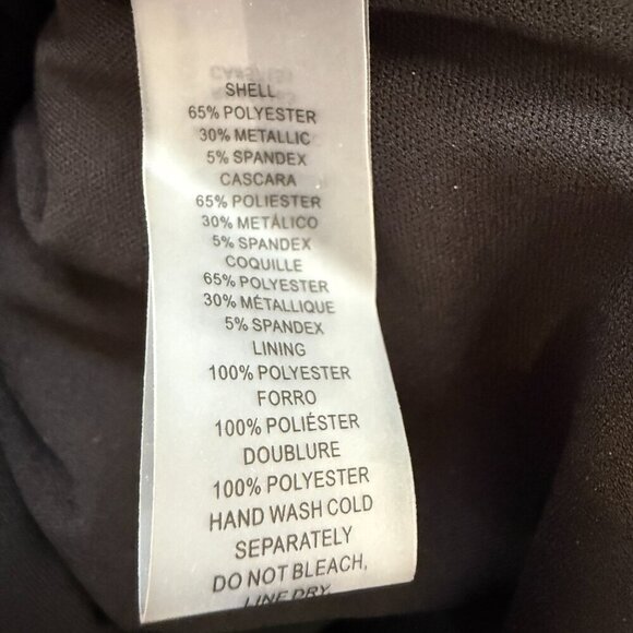 Vince Camuto One Shoulder Glitter Knee Length Dress Womens 12 Gold Slit Cocktail - Picture 14 of 14